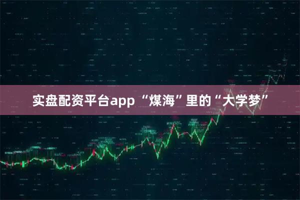 实盘配资平台app “煤海”里的“大学梦”